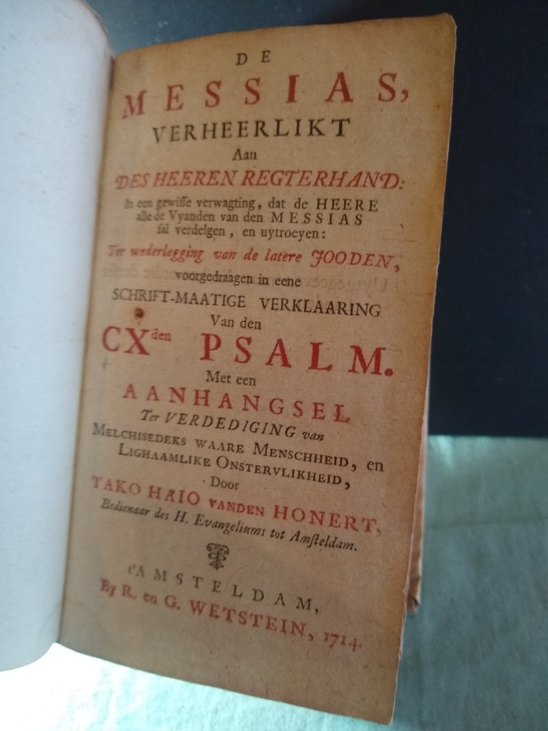 Tako Haio van den Honert - De Messias verheerlijkt - 1714