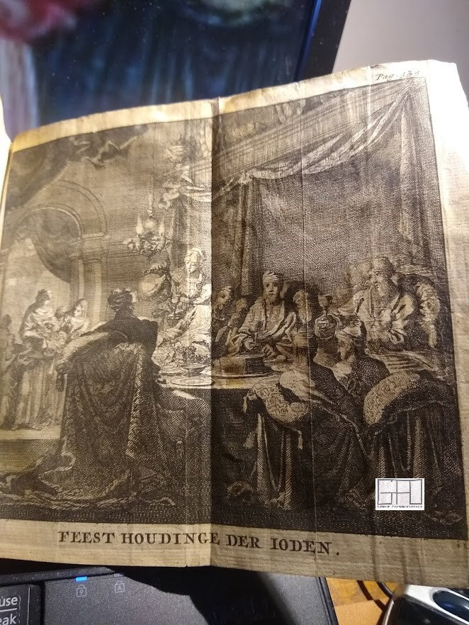 M. Joannes Buxtorf, Schoole der Jooden, Derde editie, 1731 Met gegraveerde titelplaat en vier uitslaande prenten door Jan Luyken.