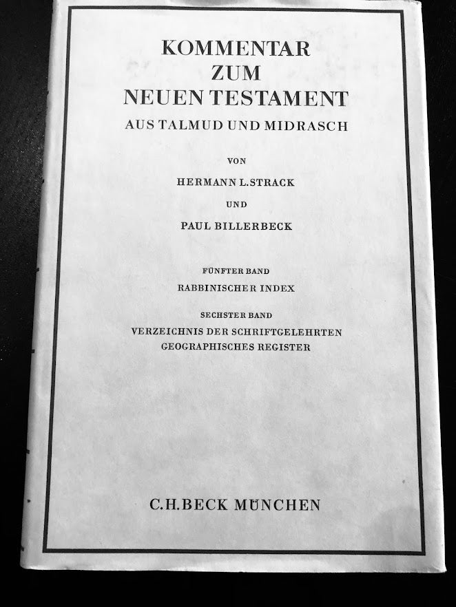 Judaica; Hermann L.Strack und Paul Billerbeck - Kommentar zum Neuen Testament aus Talmut und Midrasch - 6 bände